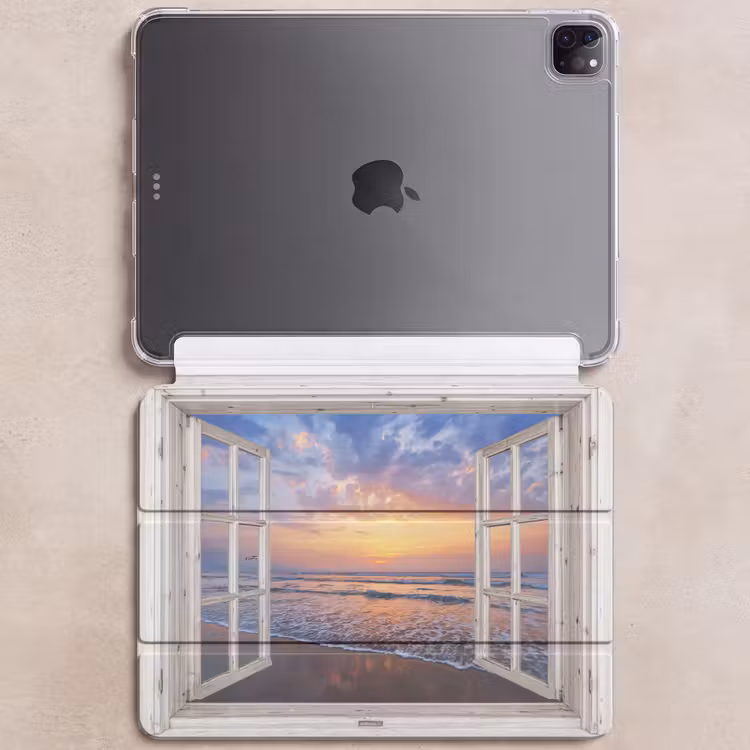 iPad-Hülle - Aussicht - Meer - Strand - Sonnenuntergang - Blau — 6