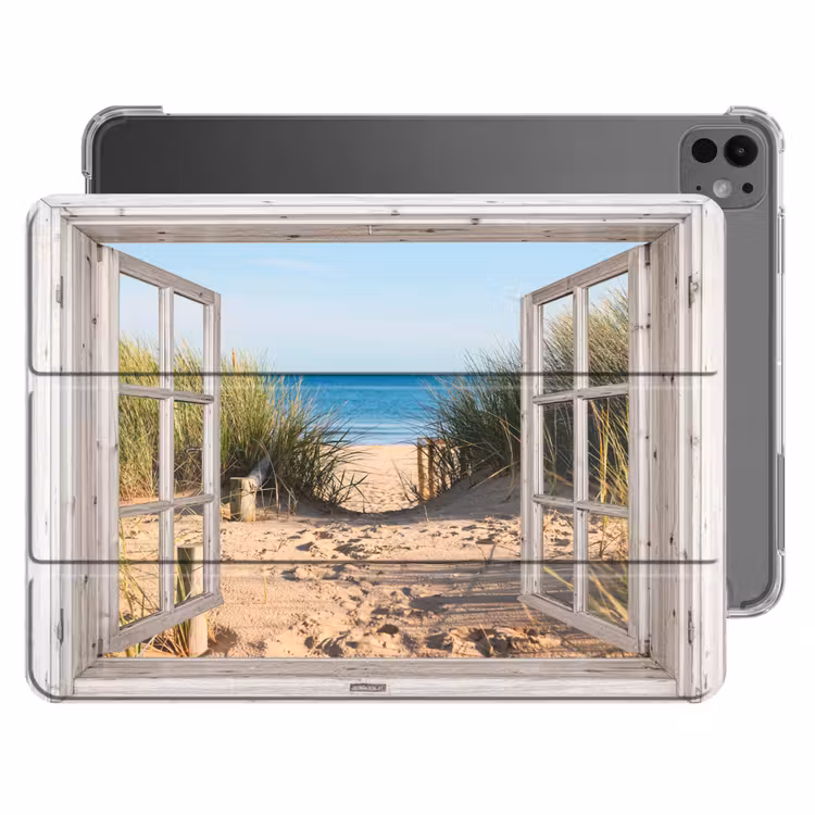 iPad-Hülle - Durchblick - Strand - Meer - Dünen - Sand - Wasser - Hochgras — 1