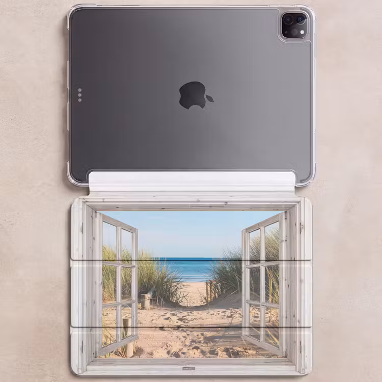 iPad-Hülle - Durchblick - Strand - Meer - Dünen - Sand - Wasser - Hochgras — 6