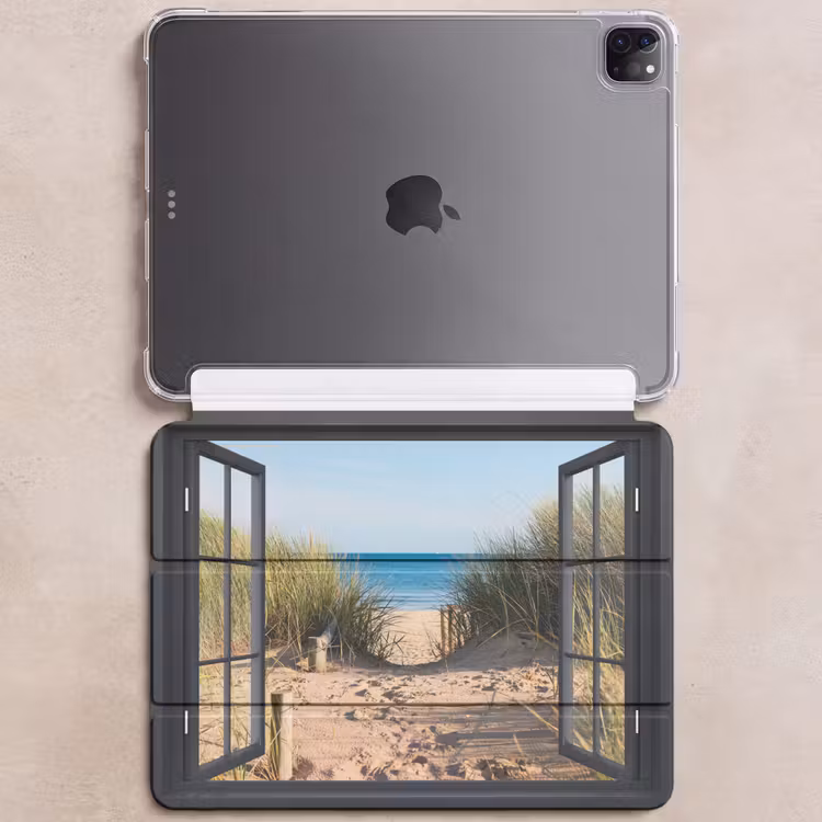 iPad-Hülle - Durchblick - Strand - Meer - Sand - Wasser - Strandhafer - Dünen — 6