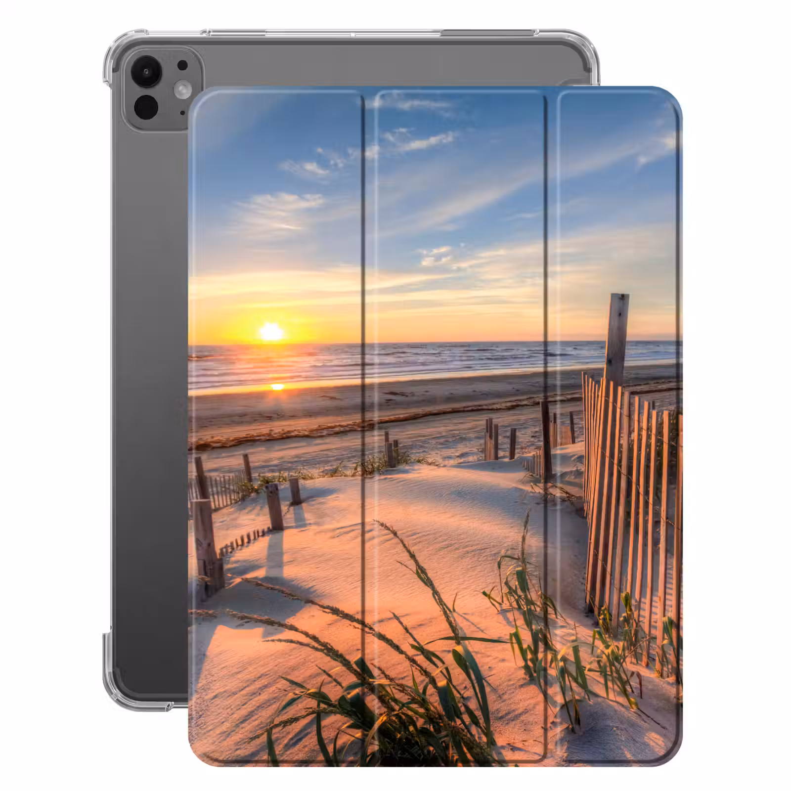 iPad-Hülle - Strand - Meer - Düne - Sonnenuntergang - Landschaft — 1