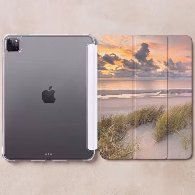 iPad-Hülle - Sonnenuntergang - Düne - Strand - Pflanzen - Meer — 6
