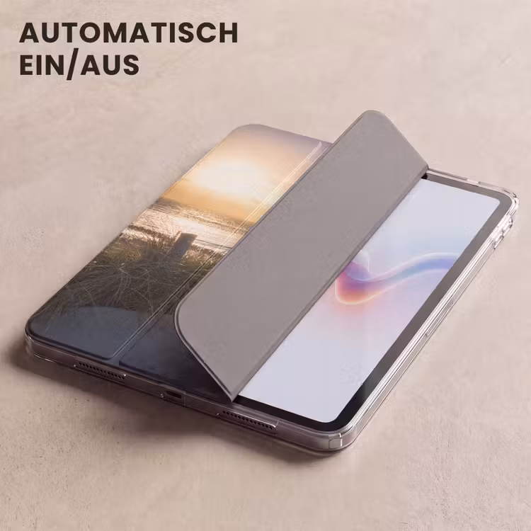 iPad-Hülle - Sonnenuntergang - Strand - Düne - Gras - Bank — 5