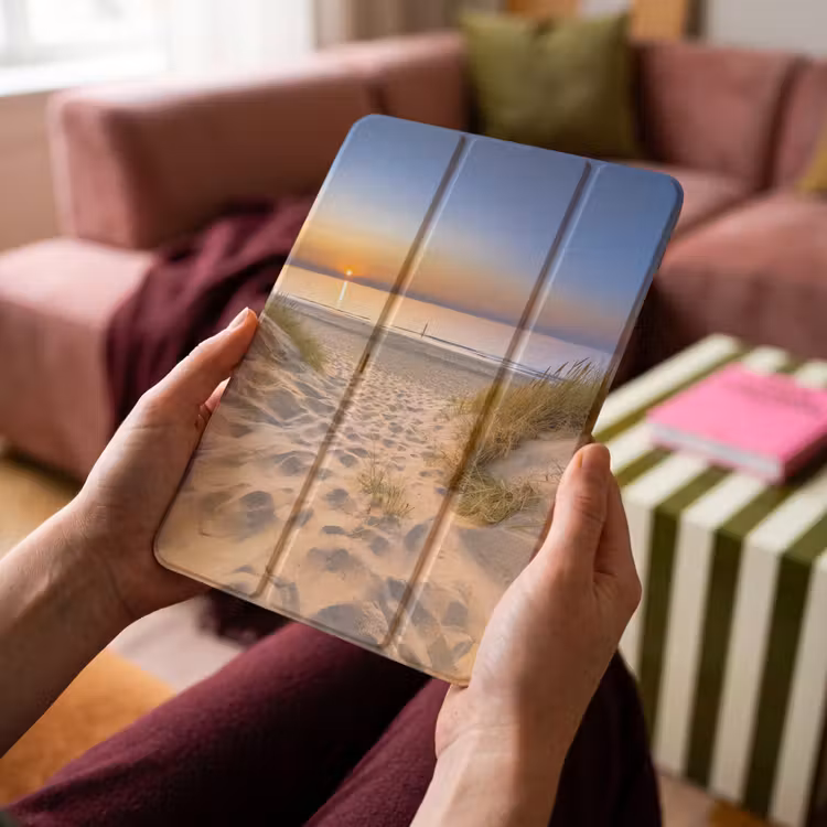 iPad-Hülle - Düne - Sonnenuntergang - Horizont - Strand - Gras — 4
