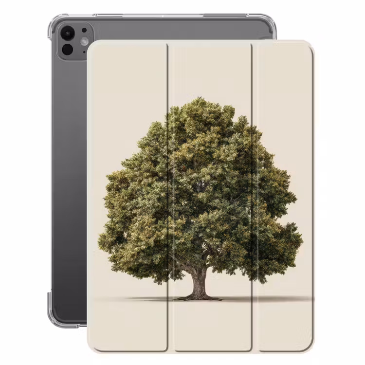 iPad-Hülle - Eichenbaum - Grün - Heller Hintergrund — 1