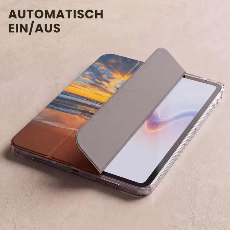iPad-Hülle - Meer - Sonnenuntergang - Strand - Wolken - Orange — 5