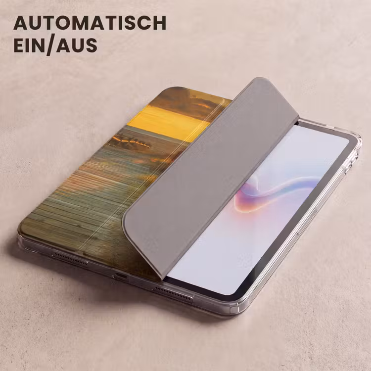 iPad-Hülle - Sonne - Strand - Düne - Horizont - Gras - Weg - Orange — 5