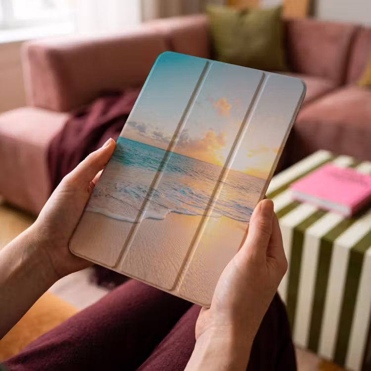 iPad-Hülle - Sonnenuntergang - Strand - Meer - Sommer - Blau — 4