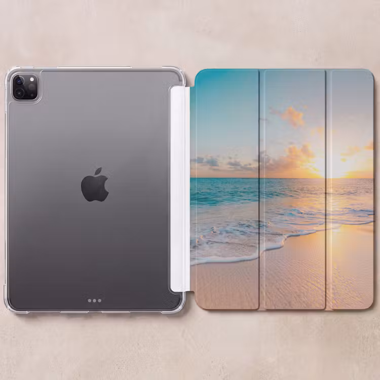 iPad-Hülle - Sonnenuntergang - Strand - Meer - Sommer - Blau — 6