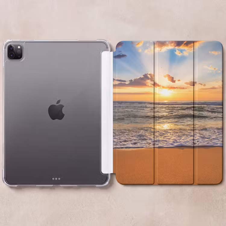 iPad-Hülle - Strand - Sonnenuntergang - Meer - Wolken - Horizont — 6