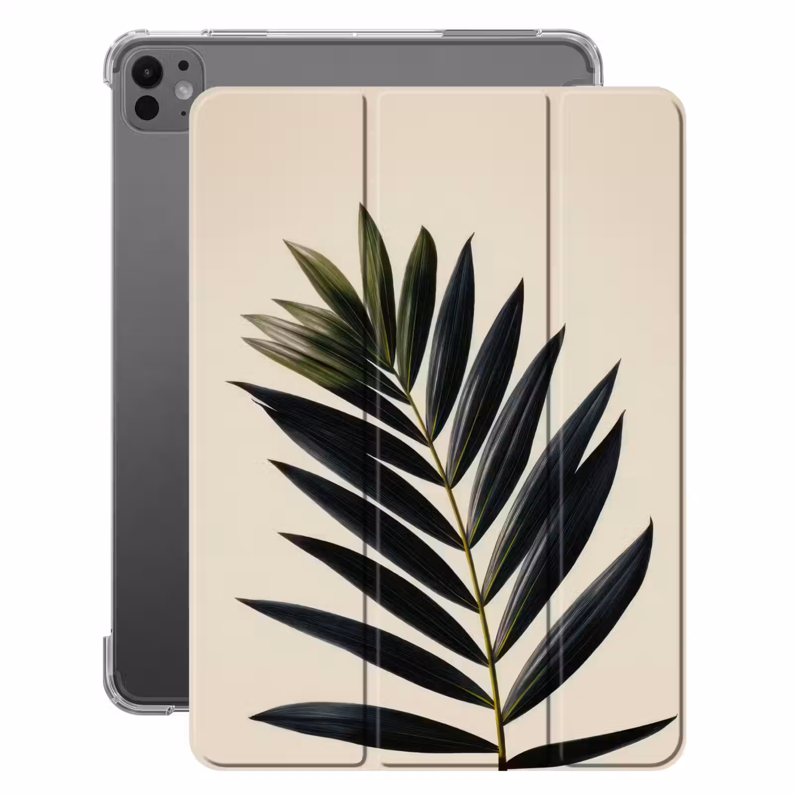 iPad-Hülle - Palmblatt - Dunkle Blätter - Dezent — 1