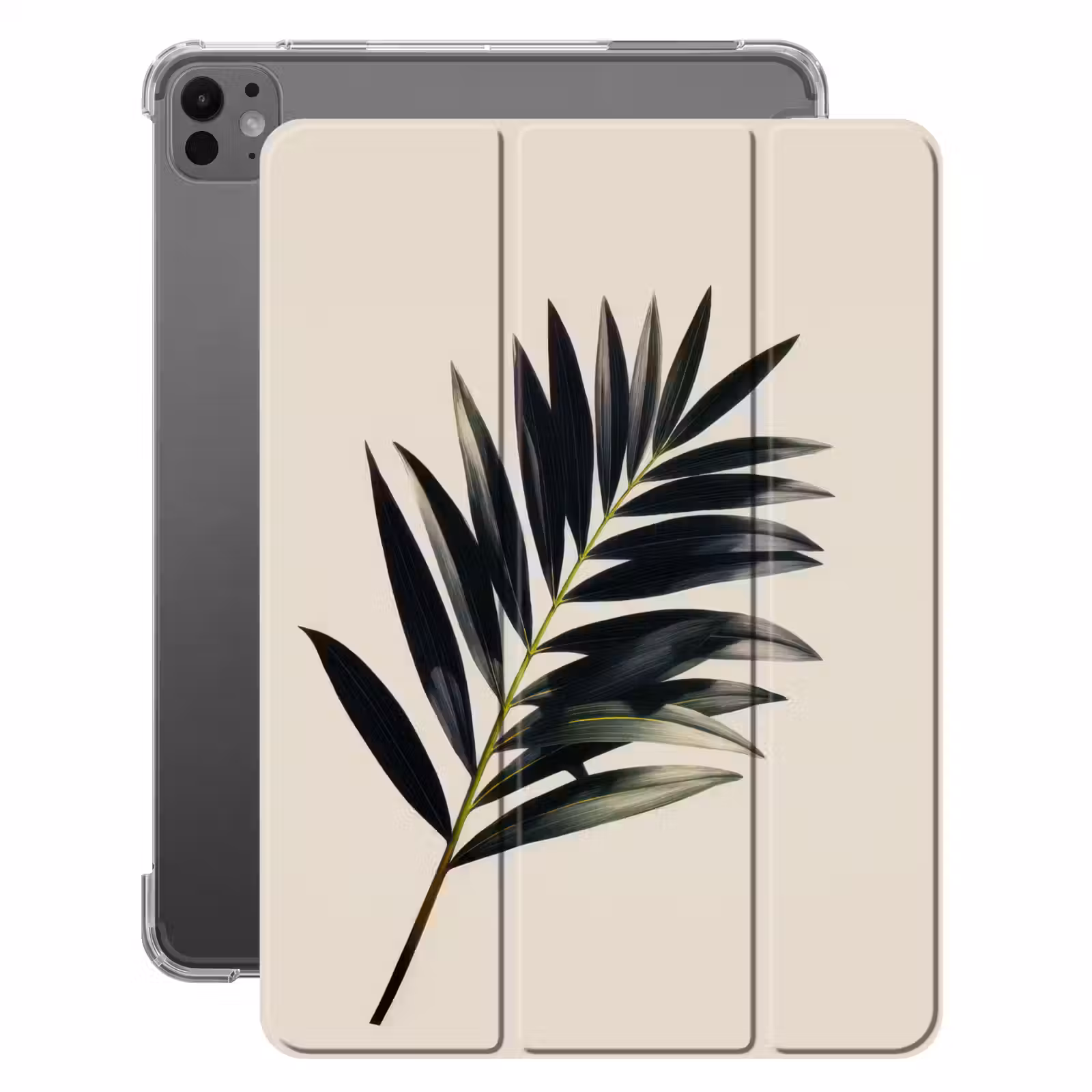 iPad-Hülle - Palmenblatt - Dezent - Grün - Beige — 1