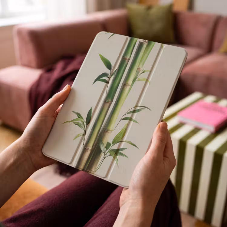 iPad-Hülle - Bambusstämme - Zierpflanzen - Grün — 4