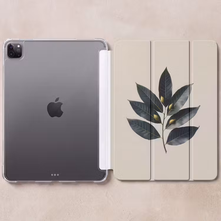 iPad-Hülle - Lorbeerblätter - Blütenknospen - subtil — 6