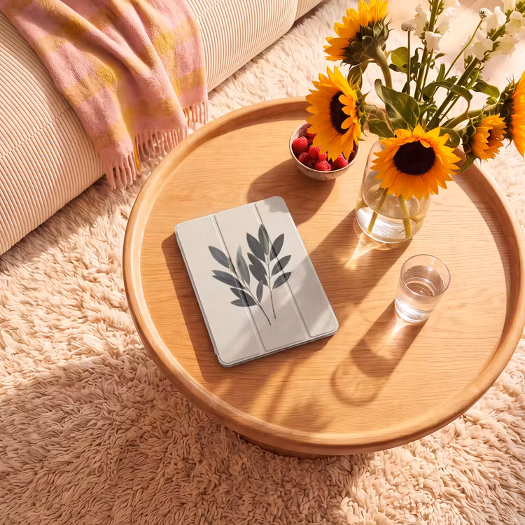 iPad-Hülle - Ovalförmige Blätter - Tiefgrün - Symmetrisch — 2