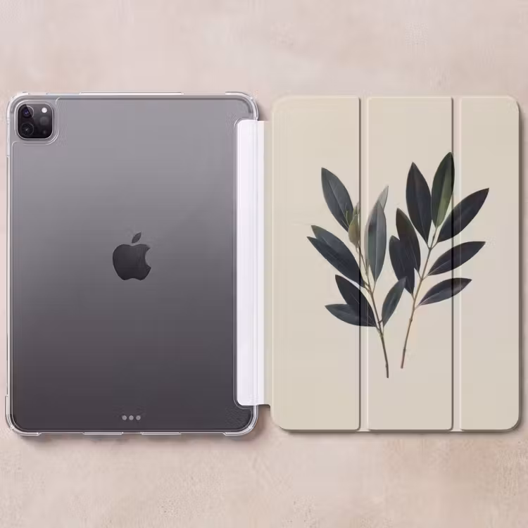 iPad-Hülle - Ovalförmige Blätter - Tiefgrün - Symmetrisch — 6