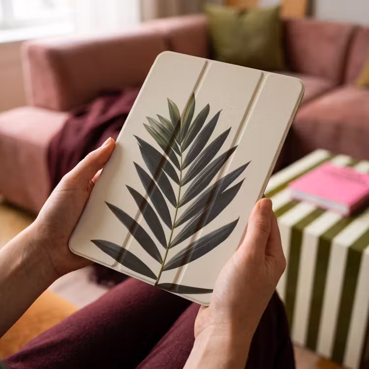 iPad-Hülle - Palmblatt - Dunkle Blätter - Dezent — 4