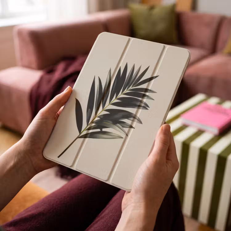 iPad-Hülle - Palmenblatt - Dezent - Grün - Beige — 4