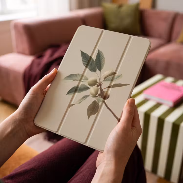 iPad-Hülle - Zweig - Grüne Blätter - Früchte — 4
