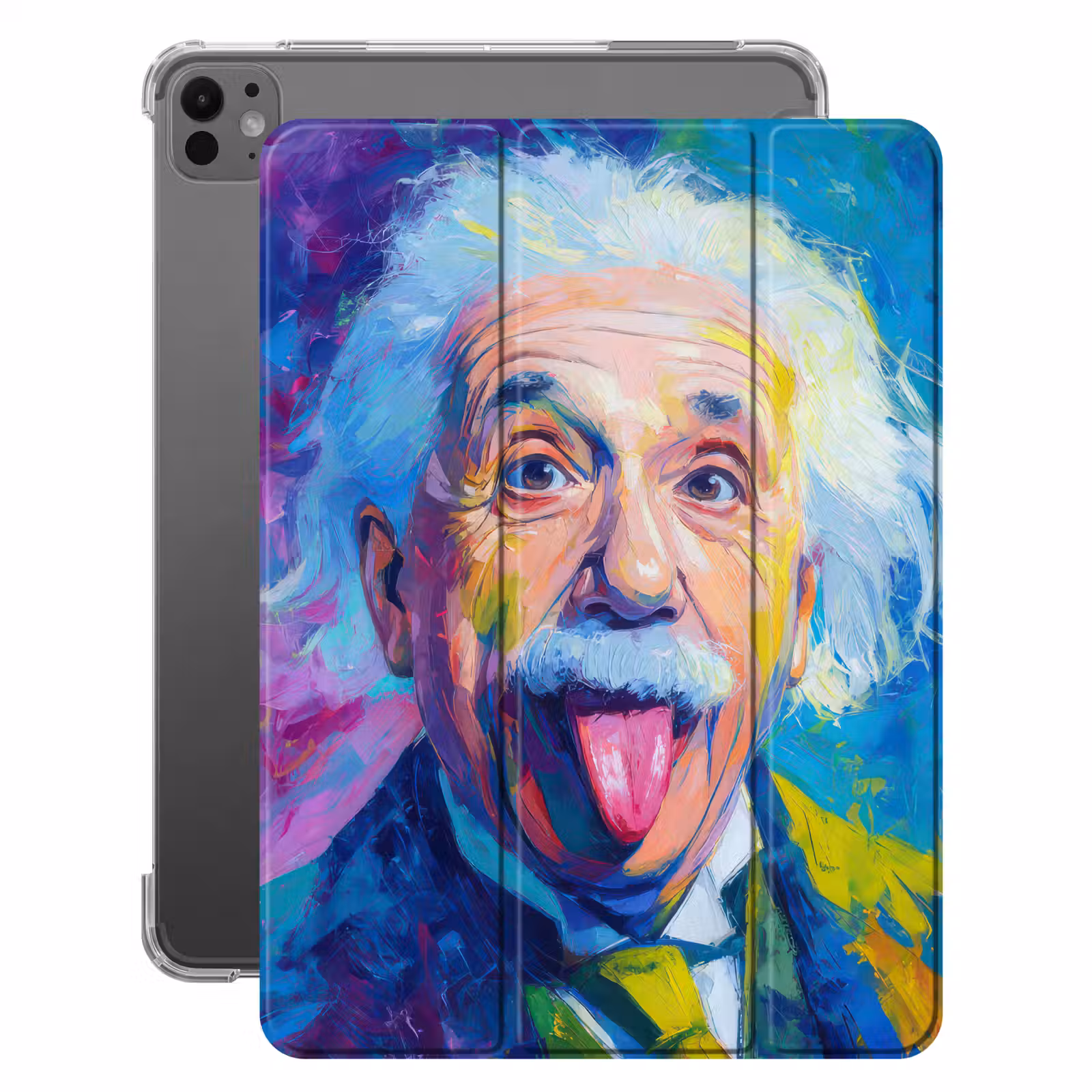 iPad-Hülle - Alter Mann - Ausdrucksstark - Farbenfroh — 1
