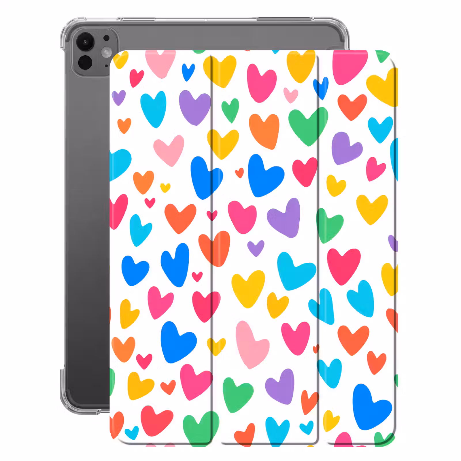 iPad-Hülle - Herzen - Bunt - Muster - Lebendig — 1