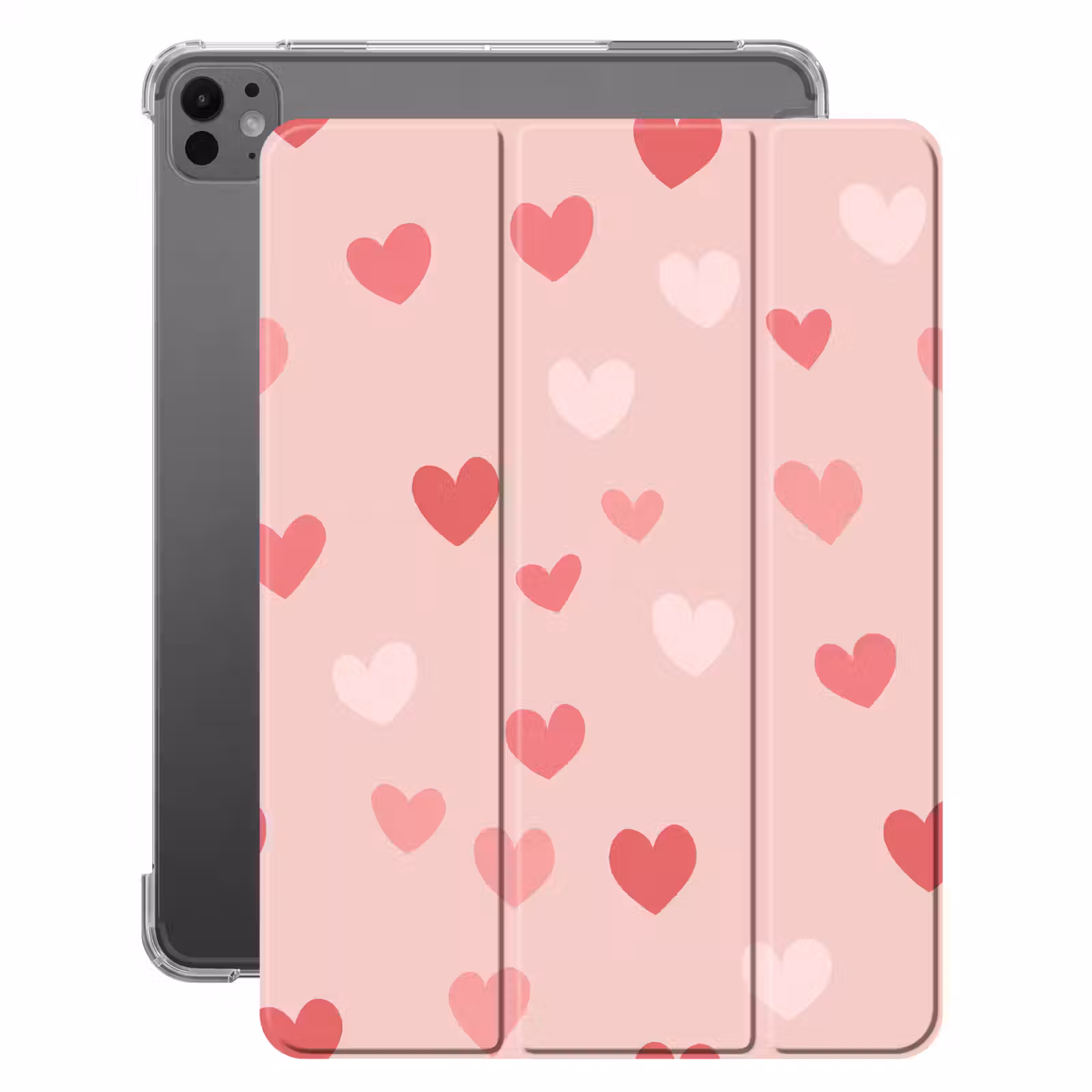 iPad-Hülle - Herzen - Muster - Rosa — 1