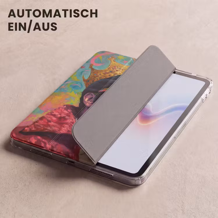 iPad-Hülle - Buntes Porträt - Krone - Sterne — 5