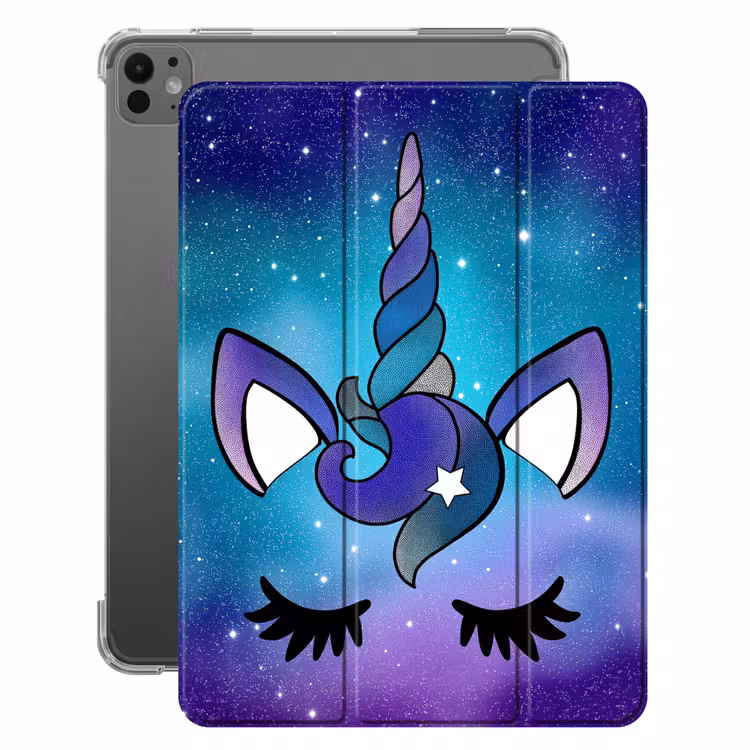 iPad-Hülle - Einhorn - Sternenhimmel - Blau — 1