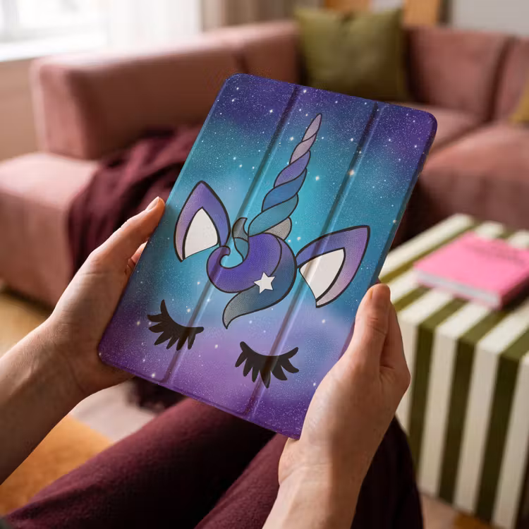 iPad-Hülle - Einhorn - Sternenhimmel - Blau — 4
