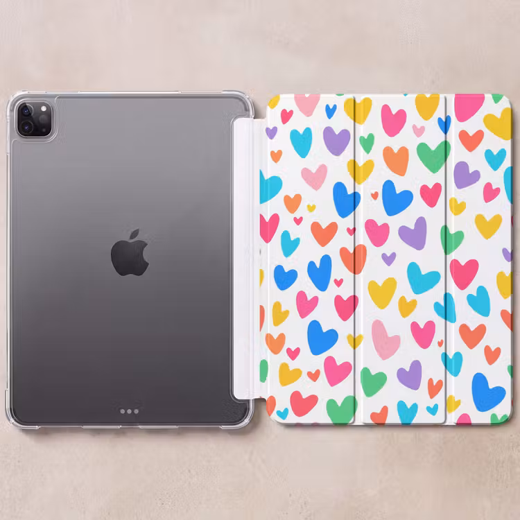 iPad-Hülle - Herzen - Bunt - Muster - Lebendig — 6