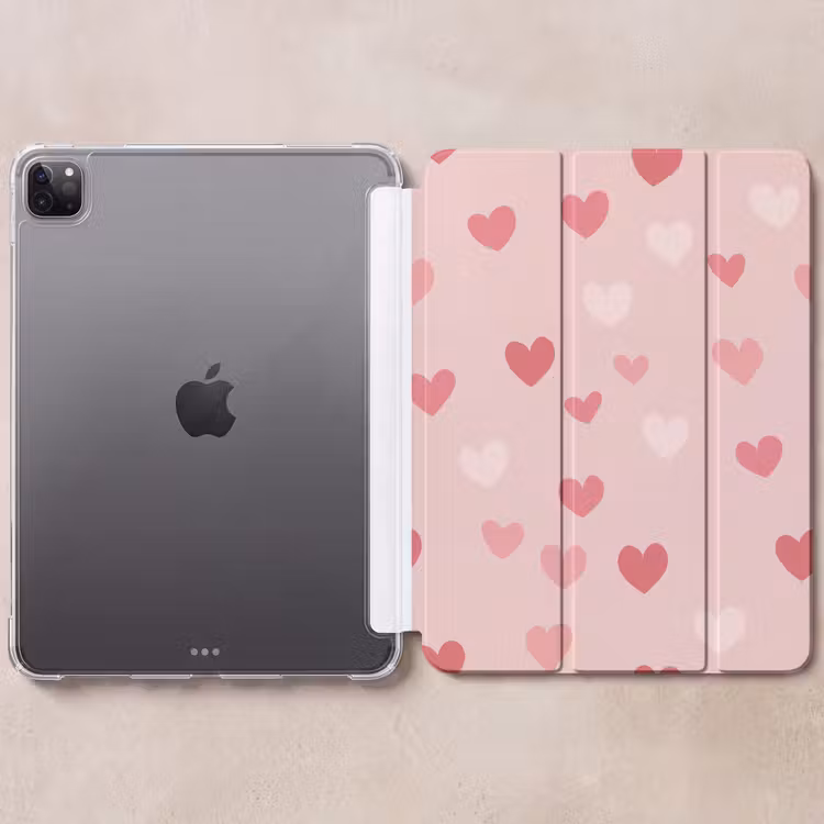 iPad-Hülle - Herzen - Muster - Rosa — 6