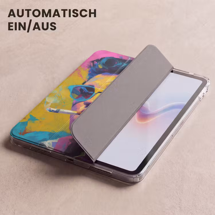 iPad-Hülle - Porträt - Zigarette - Bunt - Brille — 5