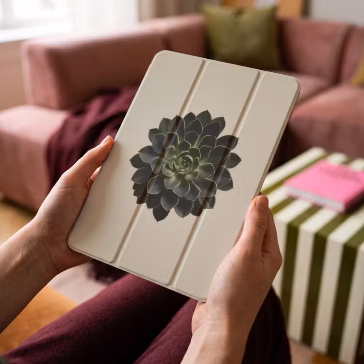 iPad-Hülle - Rosette - Kreisförmig - Dunkelgrün — 4