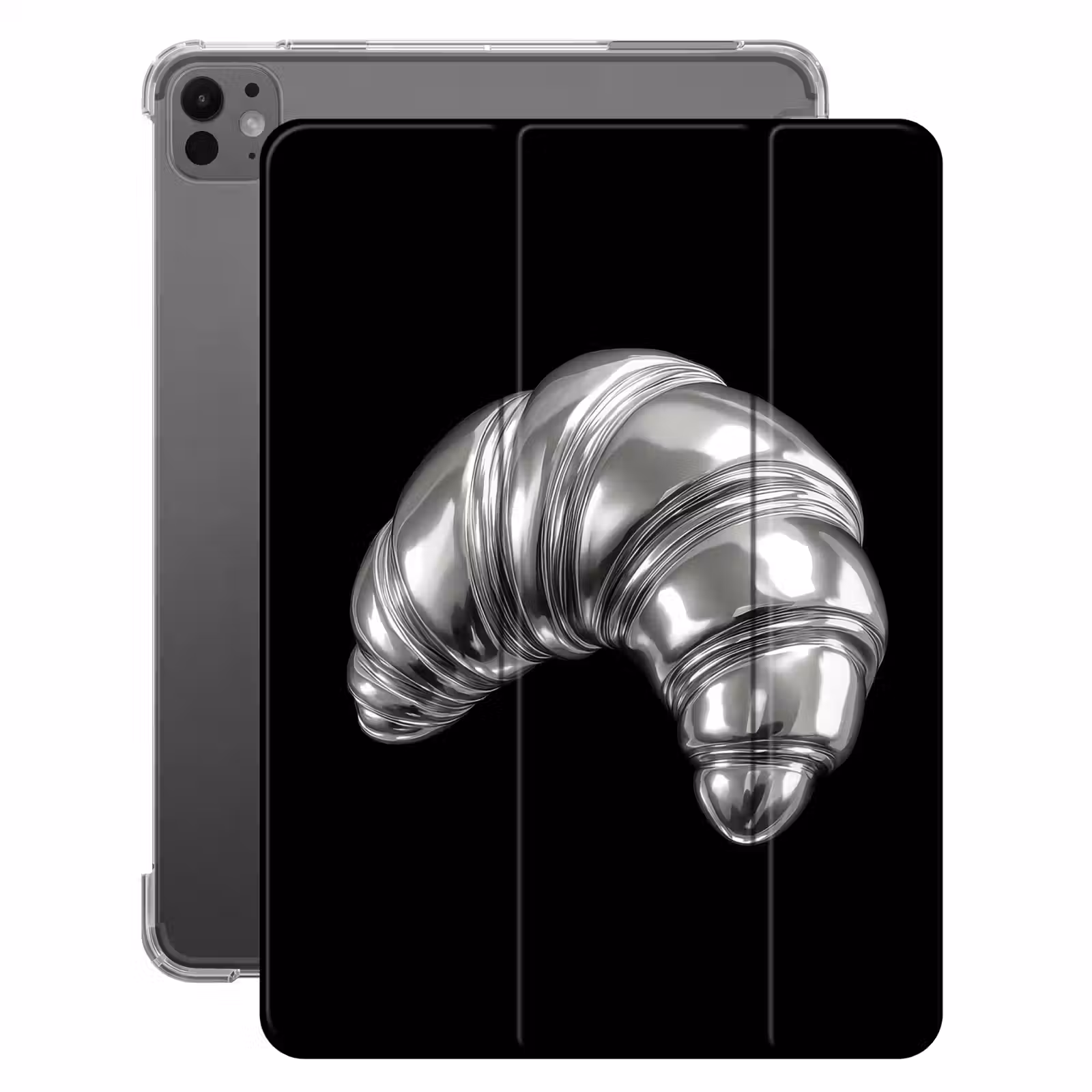 iPad-Hülle - Croissant - Metall - Silber — 1