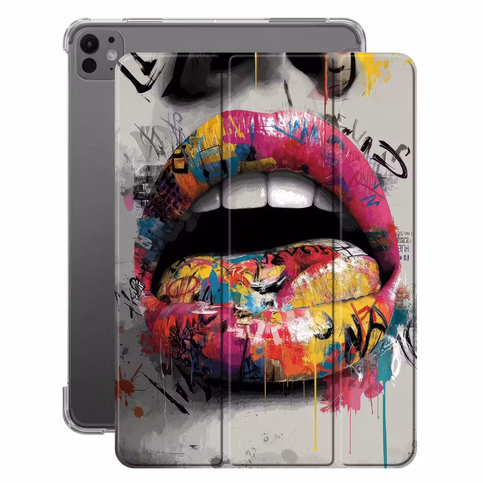 iPad-Hülle - Lippen - Graffiti - Ausdrucksstark — 1