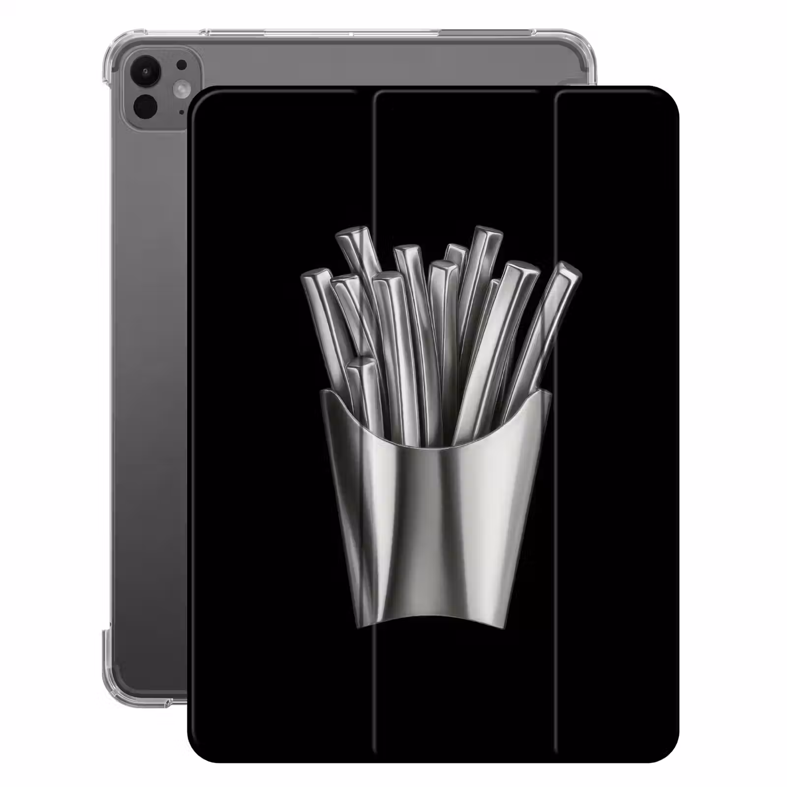 iPad-Hülle - Pommes frites - Futuristisch - Silber — 1