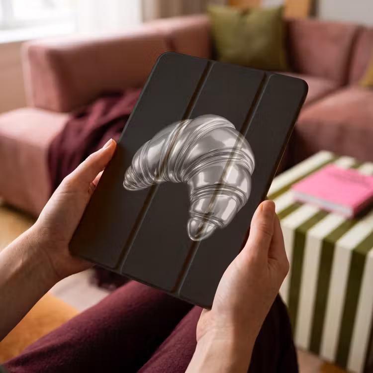 iPad-Hülle - Croissant - Metall - Silber — 4
