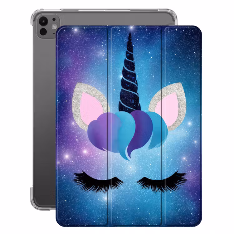 iPad-Hülle - Einhorn - Sterne - Blau — 1