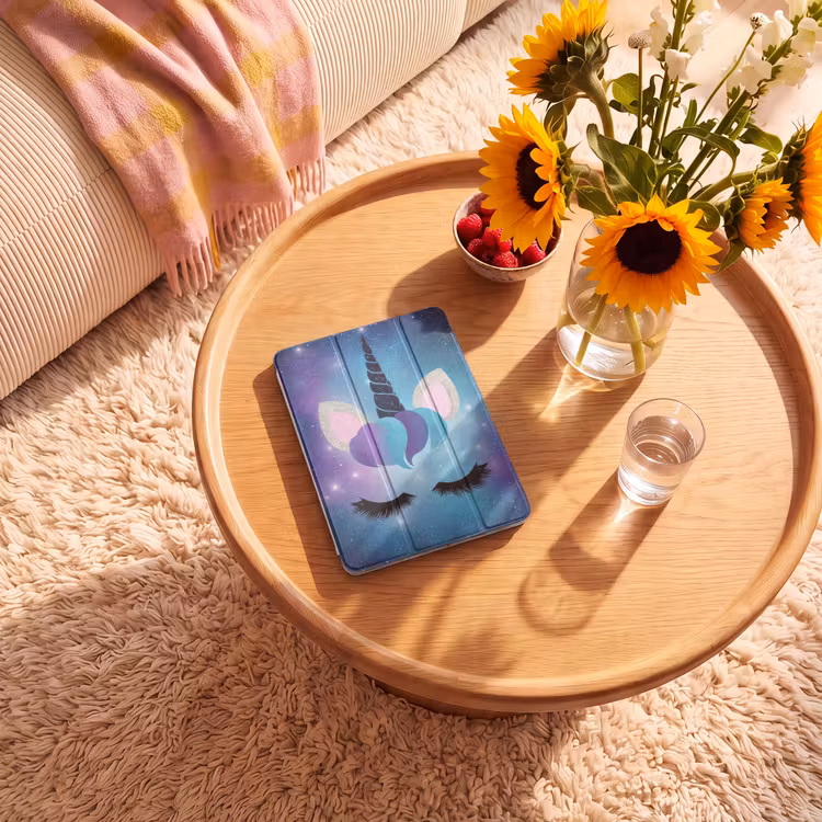 iPad-Hülle - Einhorn - Sterne - Blau — 2