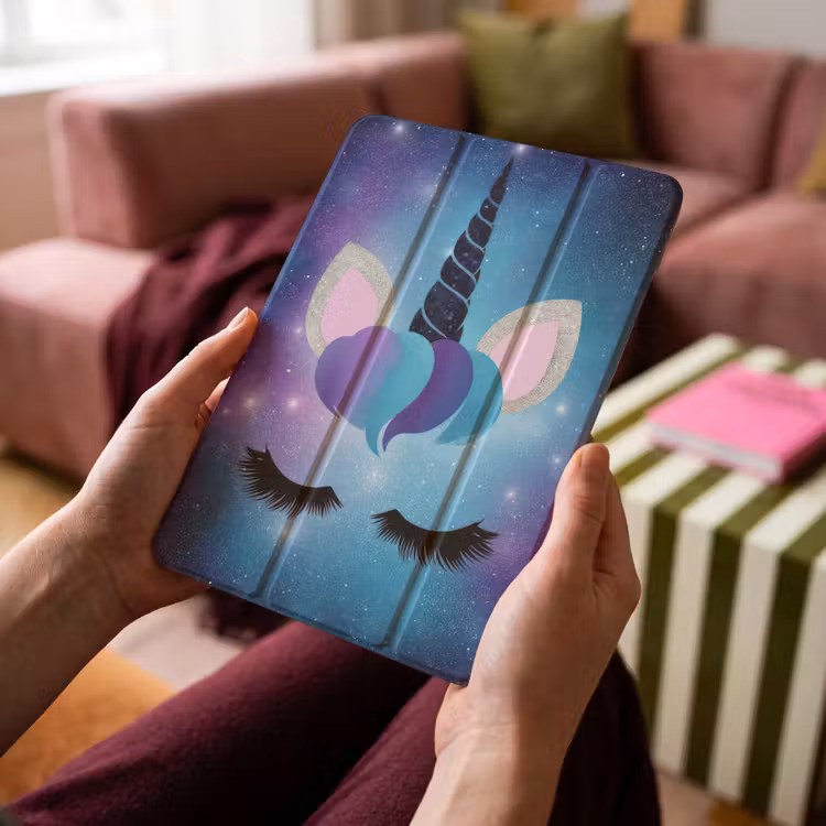 iPad-Hülle - Einhorn - Sterne - Blau — 4