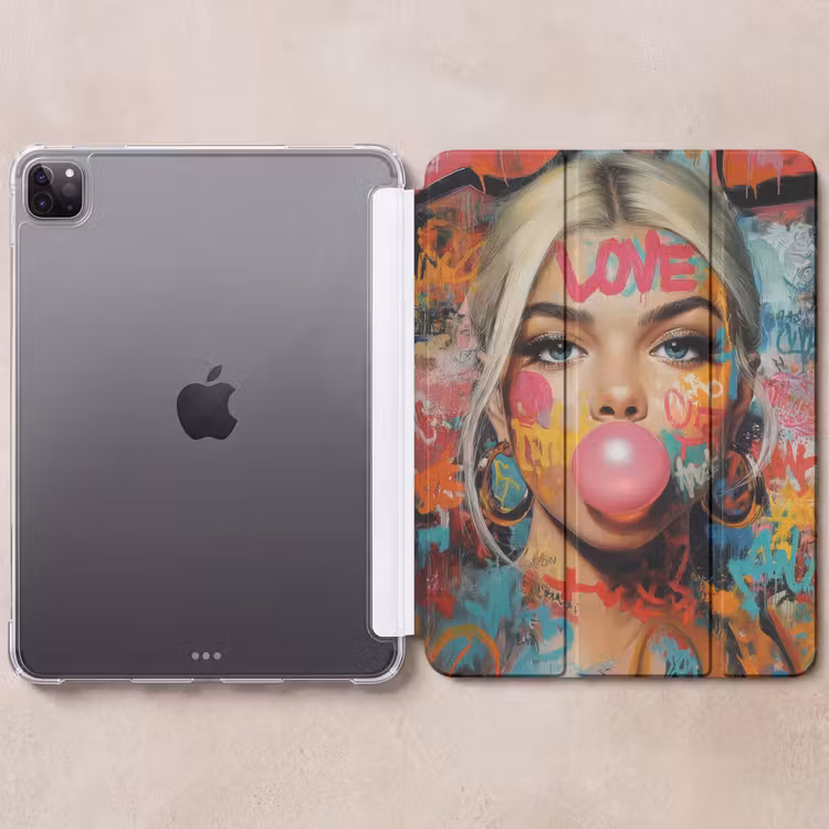 iPad-Hülle - Frau - Kaugummi - Graffiti - Liebe — 6