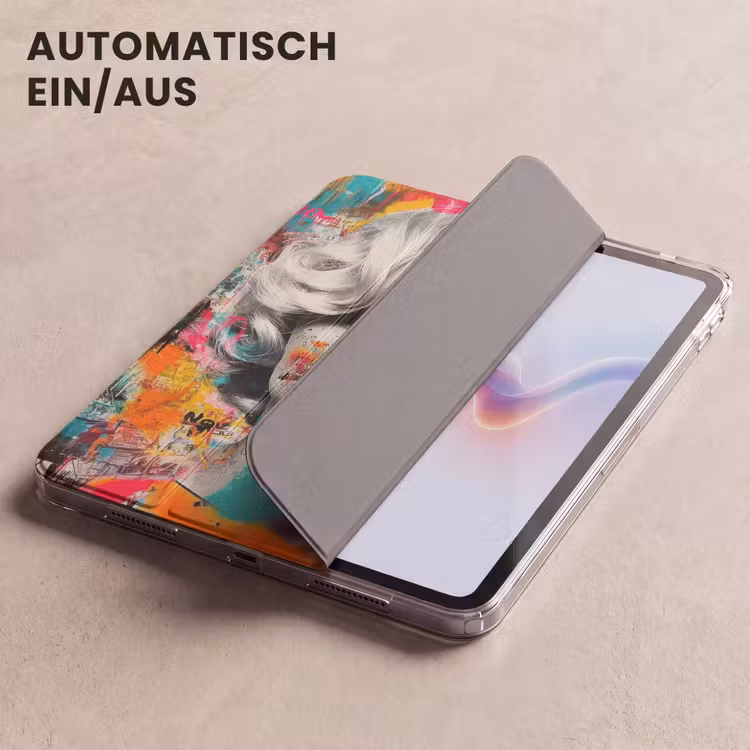 iPad-Hülle - Frau - Kaugummi - Graffiti - Neonfarben — 5