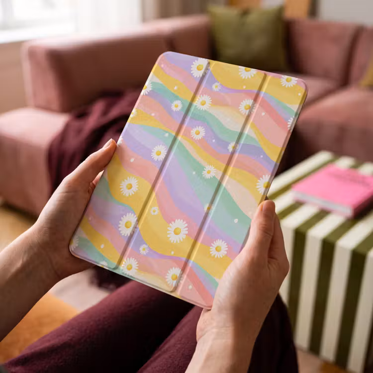 iPad-Hülle - Gänseblümchen - Bunt - Pastell — 4