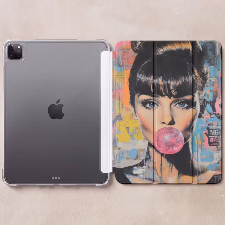 iPad-Hülle - Kaugummi - Frau - Pinselstriche - Modern — 6