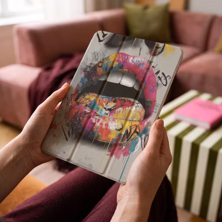 iPad-Hülle - Lippen - Graffiti - Ausdrucksstark — 4