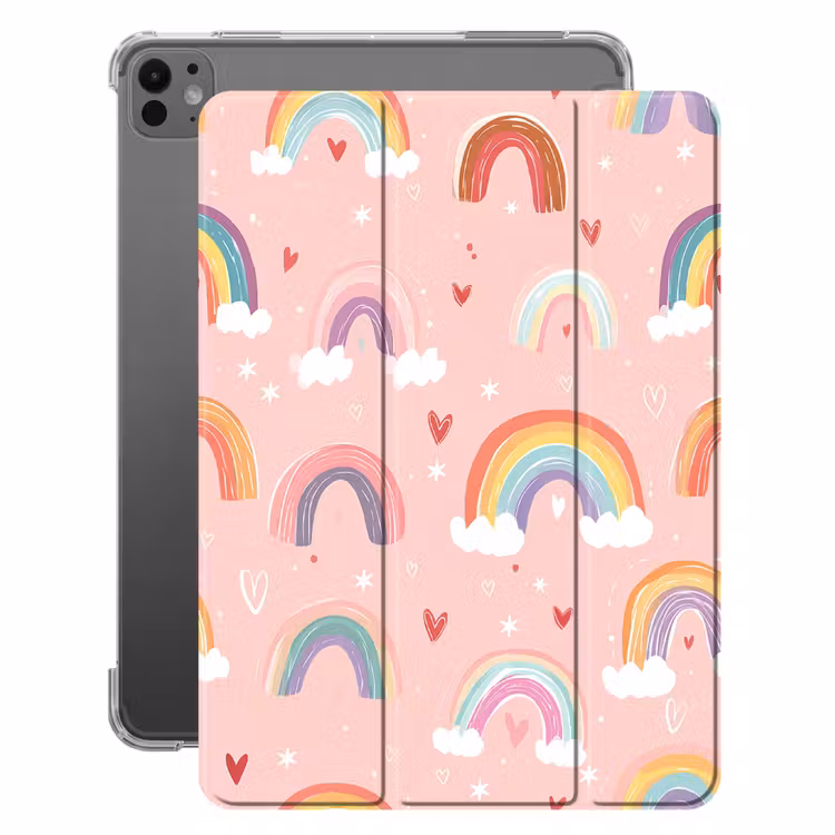iPad-Hülle - Regenbogen - Muster - Pastell — 1