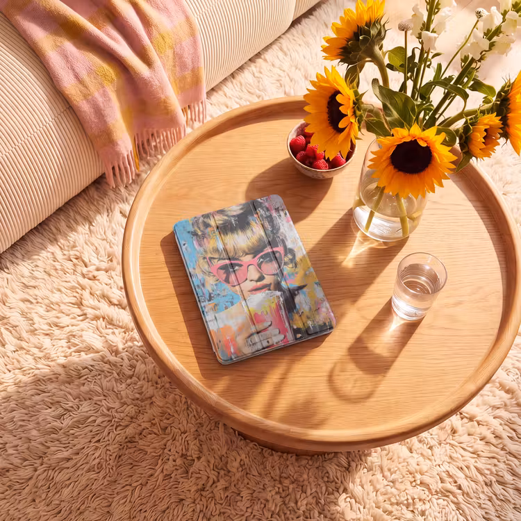 iPad-Hülle - Sonnenbrille - Frau - Bunt - Farbspritzer — 2