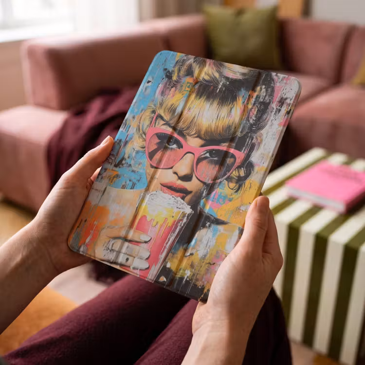 iPad-Hülle - Sonnenbrille - Frau - Bunt - Farbspritzer — 4