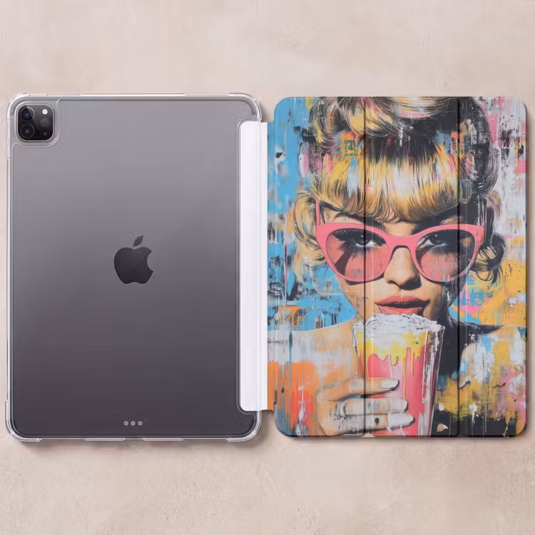 iPad-Hülle - Sonnenbrille - Frau - Bunt - Farbspritzer — 6