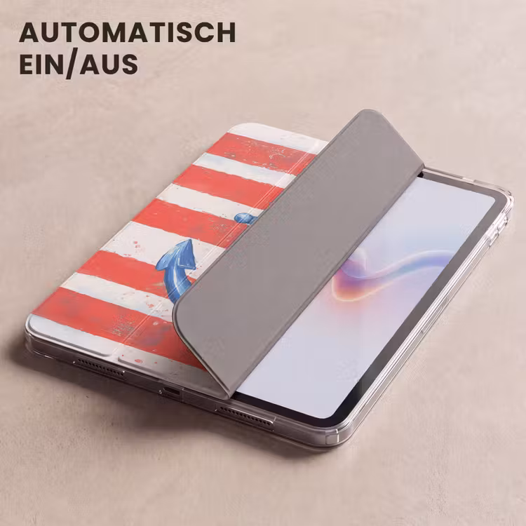 iPad-Hülle - Anker - Farbspritzer - Rot - Blau — 5